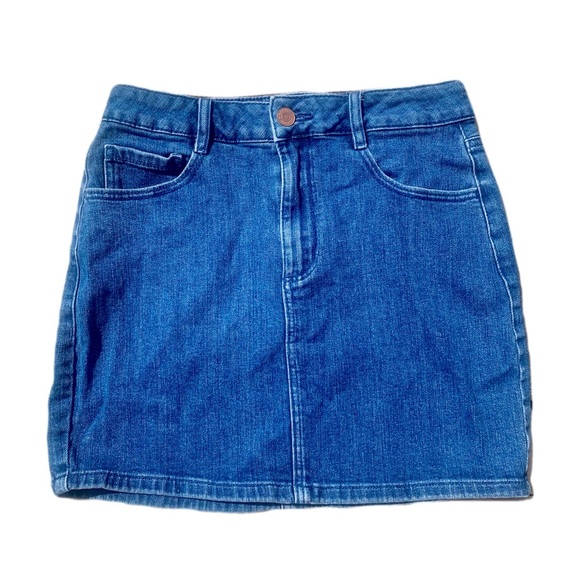 💛 Garage Blue Denim Mini Skirt - Size S - Picture 1 of 6